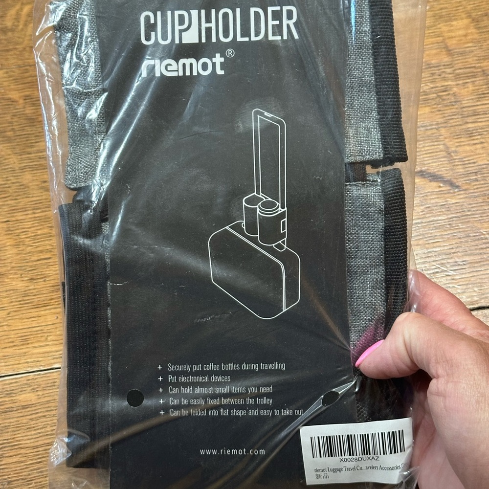 Riemot Black Travel Cup Holder‎ new in bag